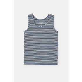 Woody Jongens Singlet blauw-gele streep