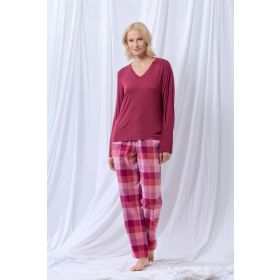 lords x lilies Dames pyjama wijnrood