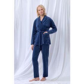 lords x lilies Dames huispak met topje donkerblauw
