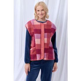 lords x lilies Dames bodywarmer teddy framboos