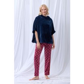 lords x lilies Dames poncho donkerblauw