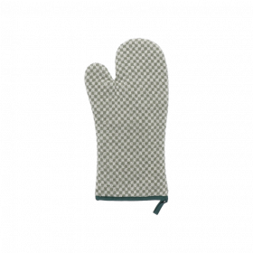 Bunzlau Oven Glove Small Check 37x20-Een maat