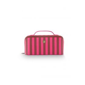 PiP Studio Cyrille Cosmetic Bag M Stripe Pink-Een maat